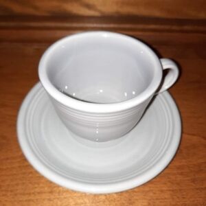 Fiesta Grey Mug and Saucer Set